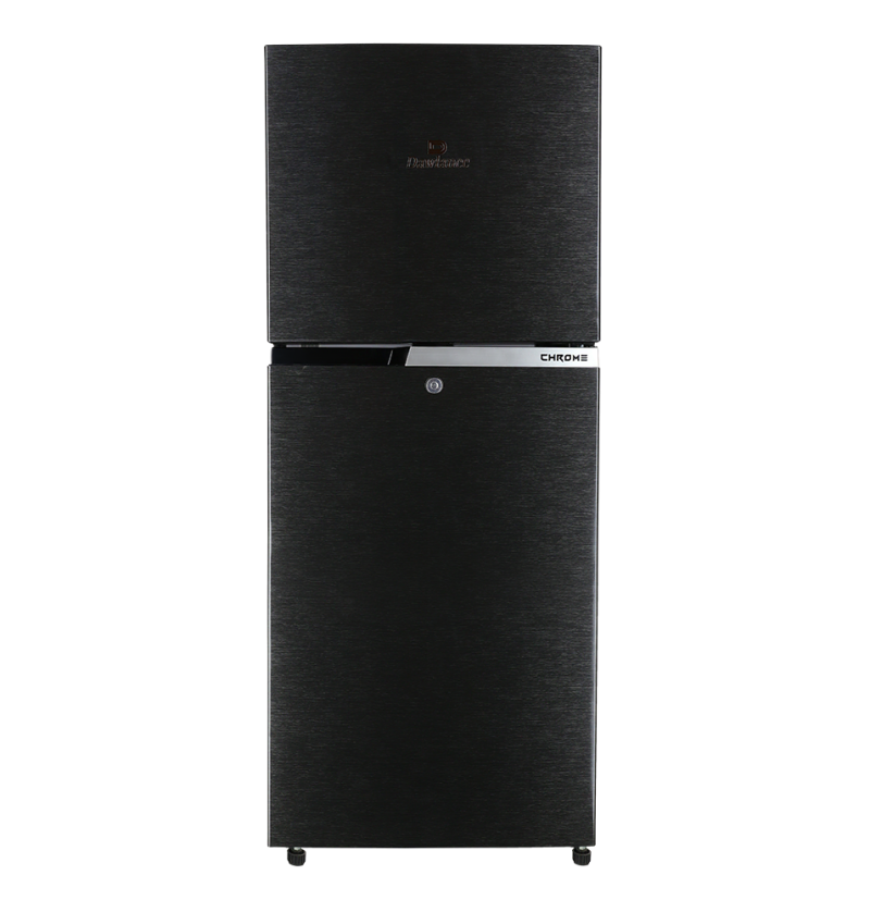 REF 9173 CHROME HAIRLINE BLACK Double Door Refrigerator
