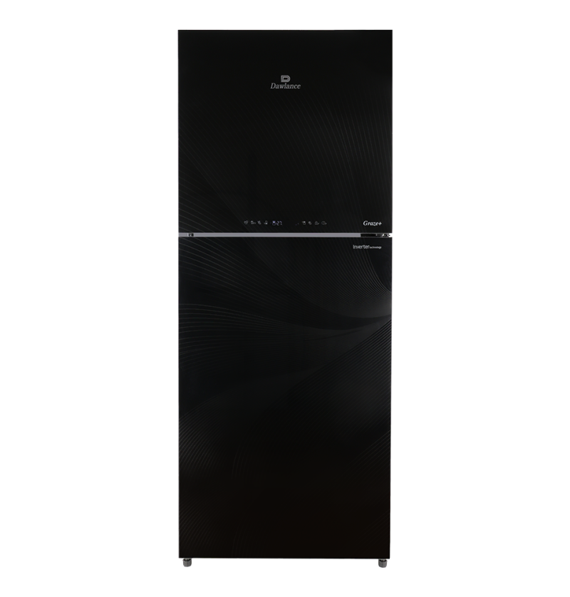 REF 9173 CHROME HAIRLINE BLACK Double Door Refrigerator